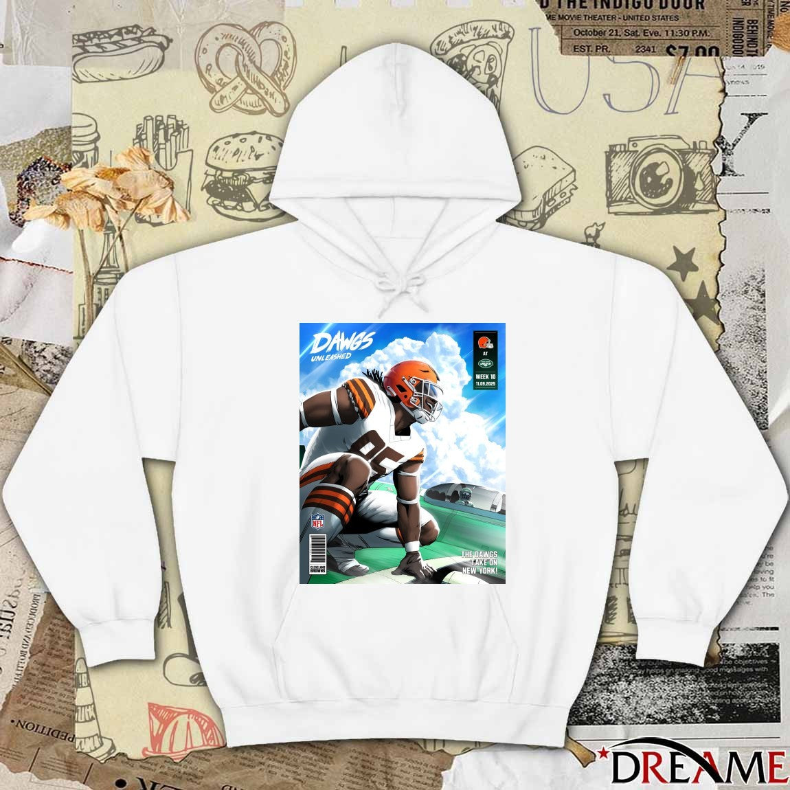 Cleveland Browns vs New York Jets Week 10 09 November 2025 The Dawgs Take On New York Poster t-shirt