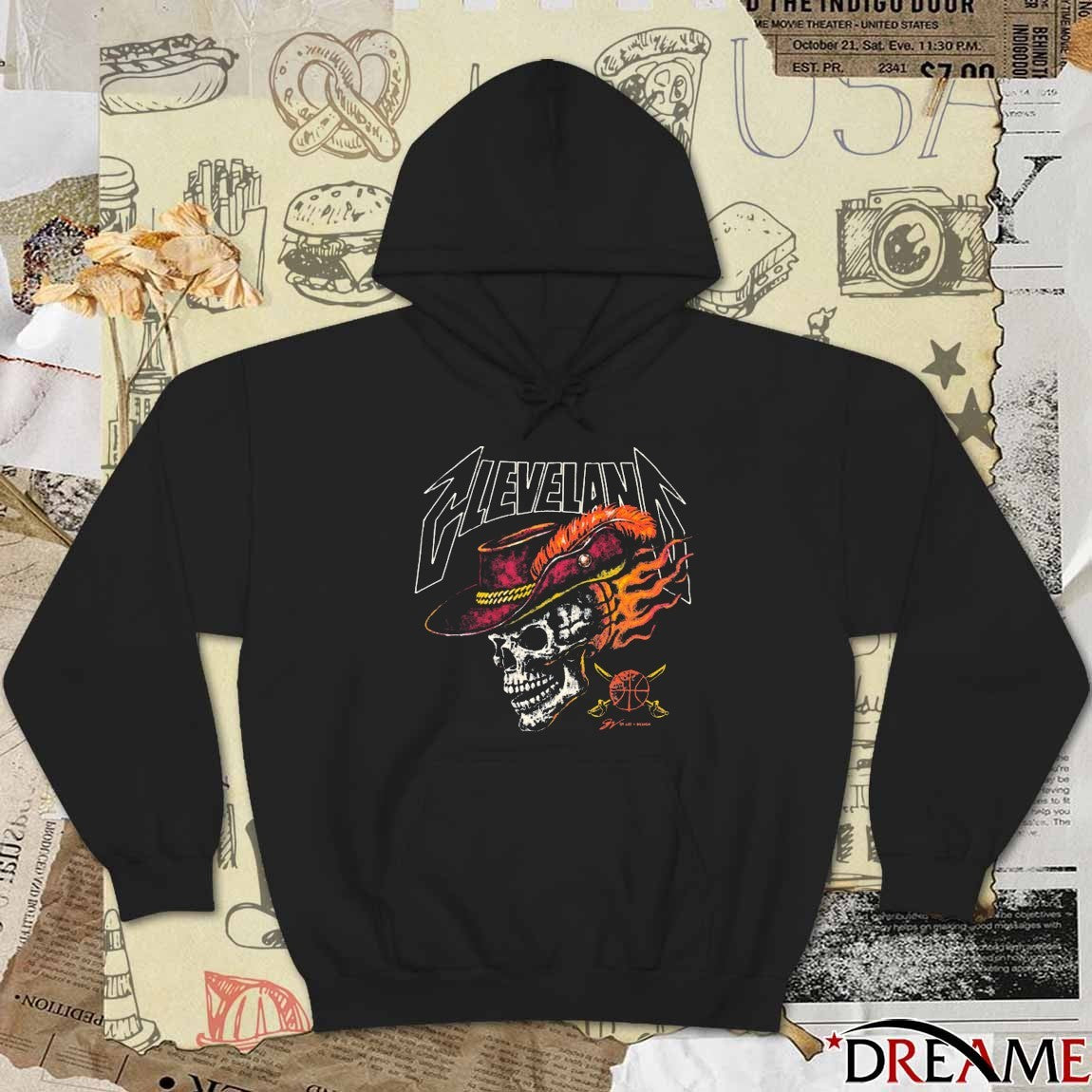 Cleveland Cavaliers Basketball Skull Flames 2025 t-shirt
