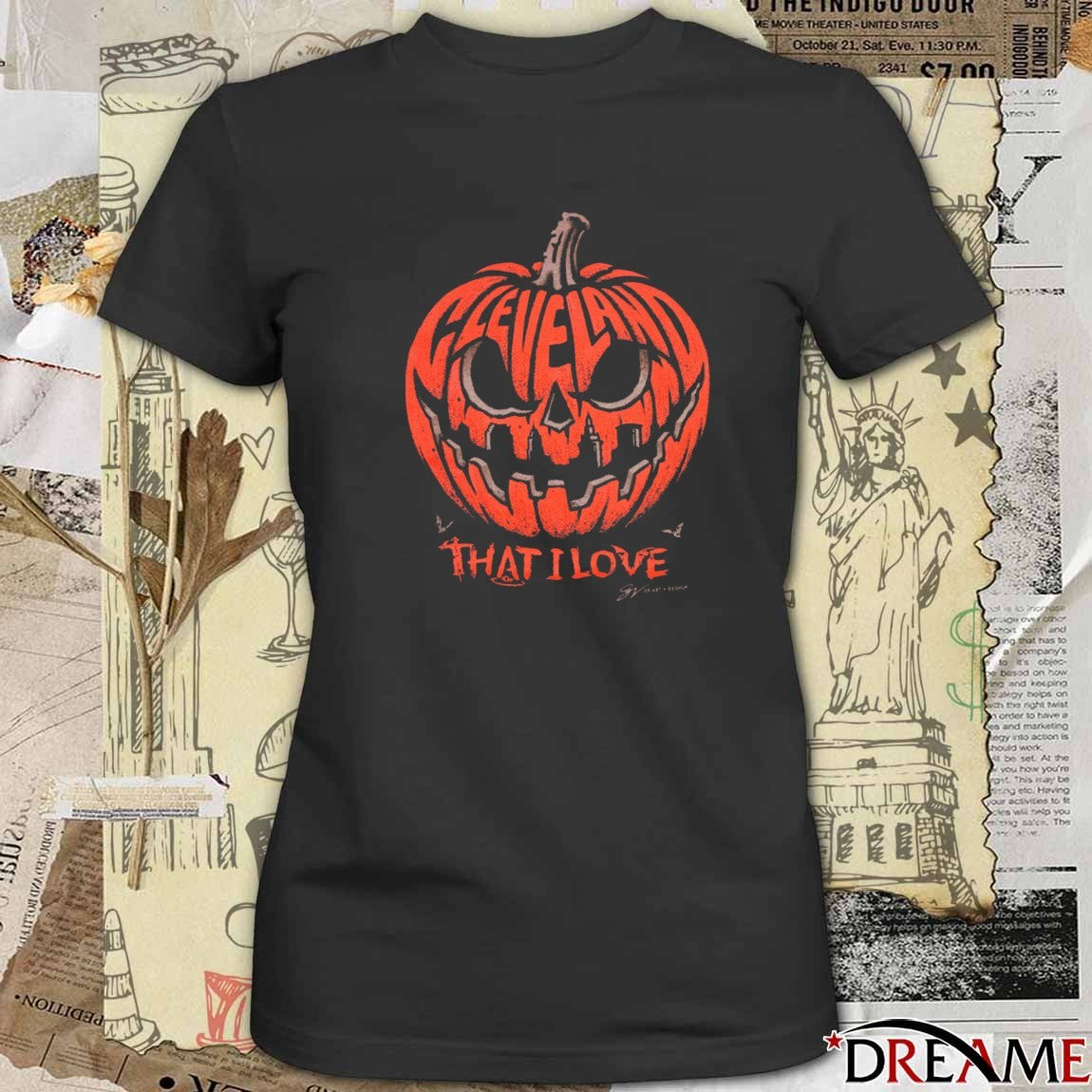 Cleveland That I Love Pumpkin Halloween 2025 Fanart t-shirt