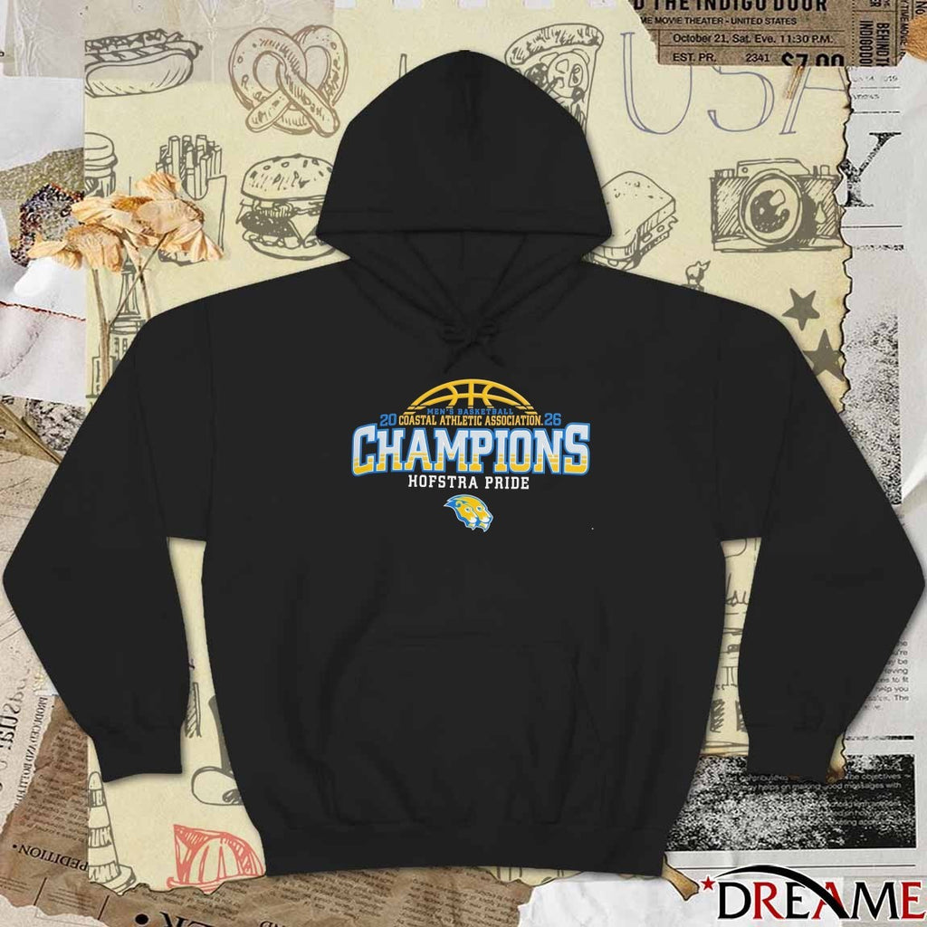 Coastal Athletic Association CAA Champions Hofstra Pride men’s basketball t-shirt