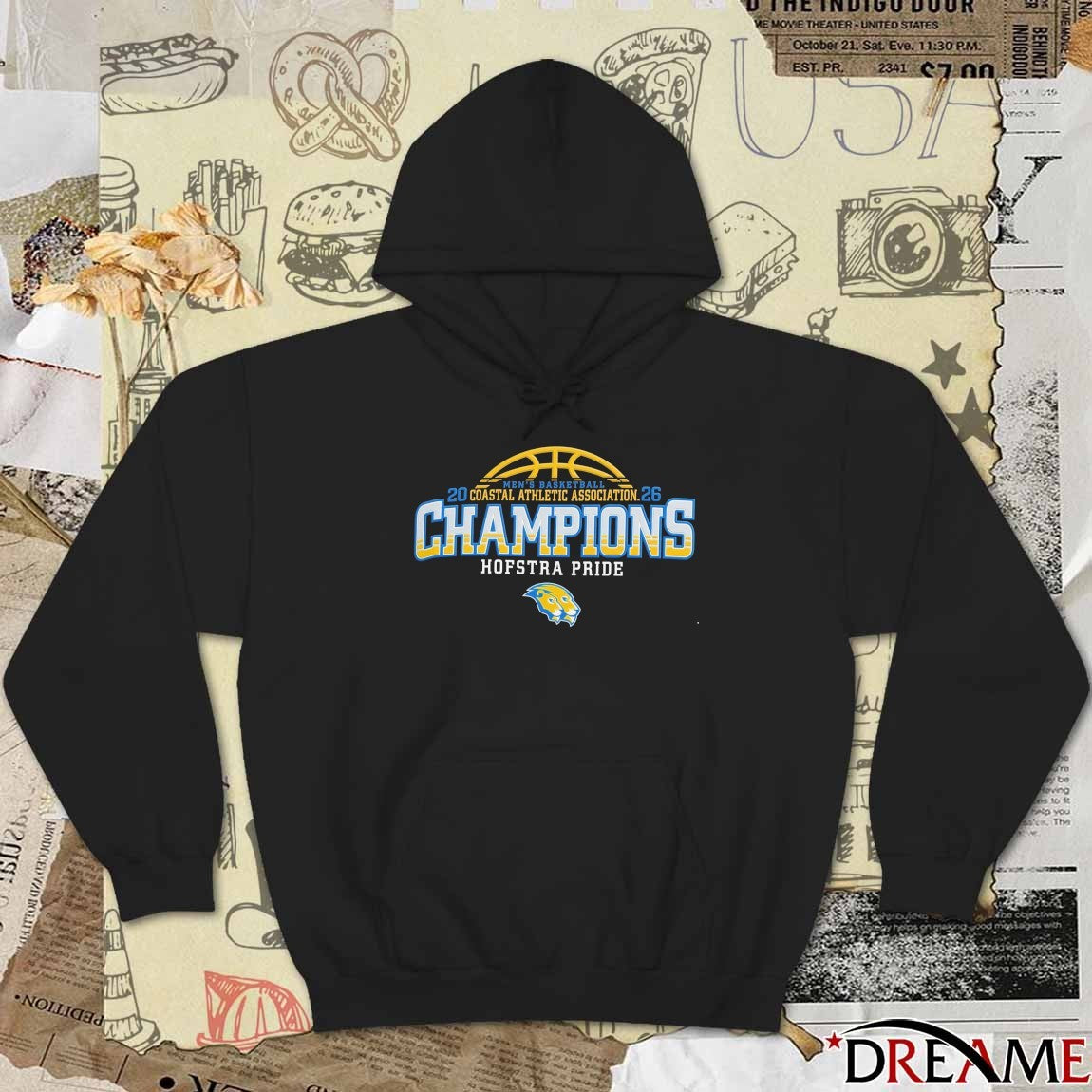Coastal Athletic Association CAA Champions Hofstra Pride men’s basketball t-shirt