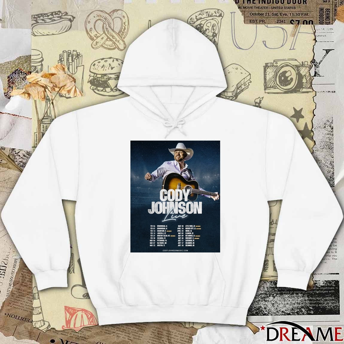 Cody Johnson Live 2026 February 06-07 Birmingham AL February 13 Champaign IL Poster t-shirt