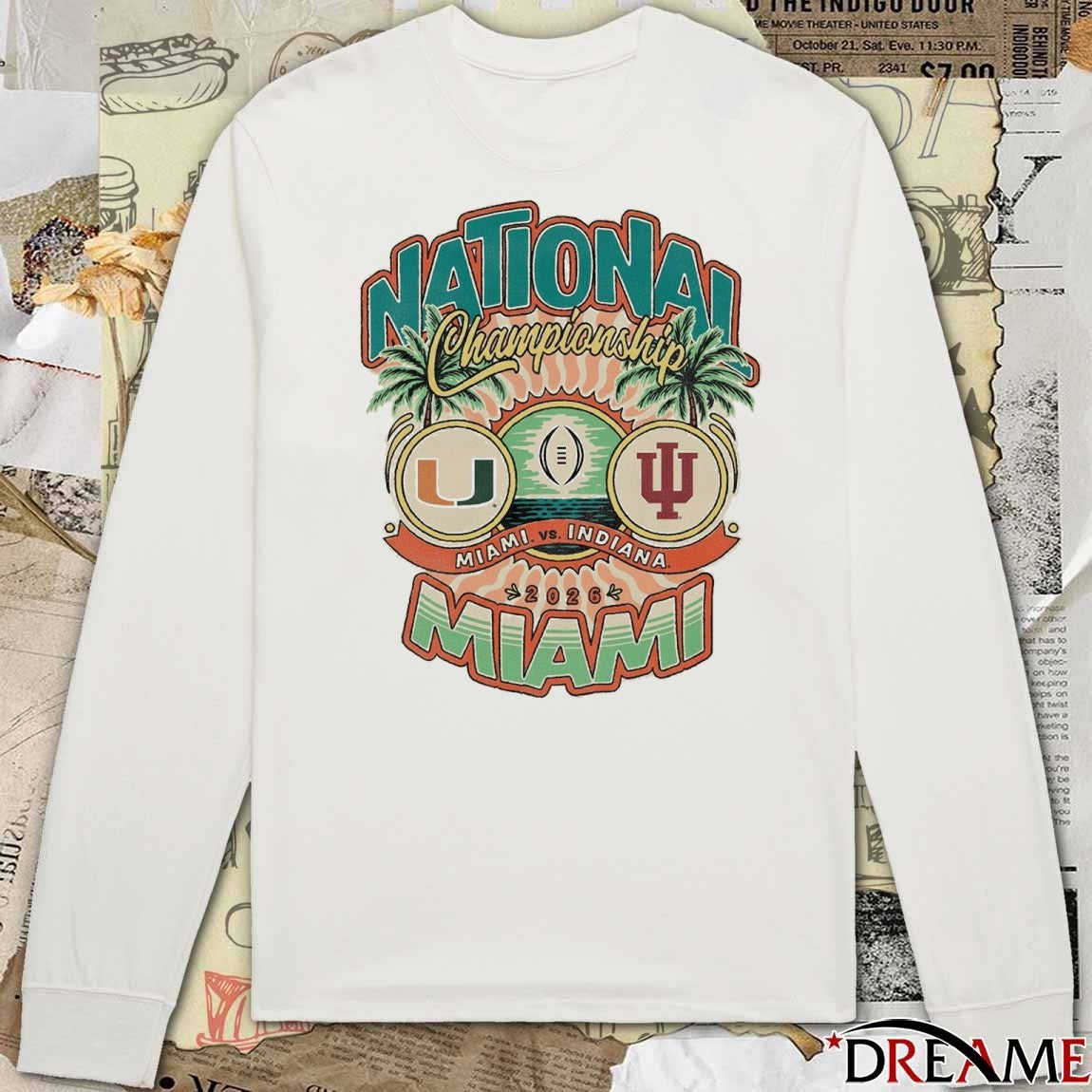 College Football Playoff 2026 National Championship Matchup Miami Vs Indiana t-shirt