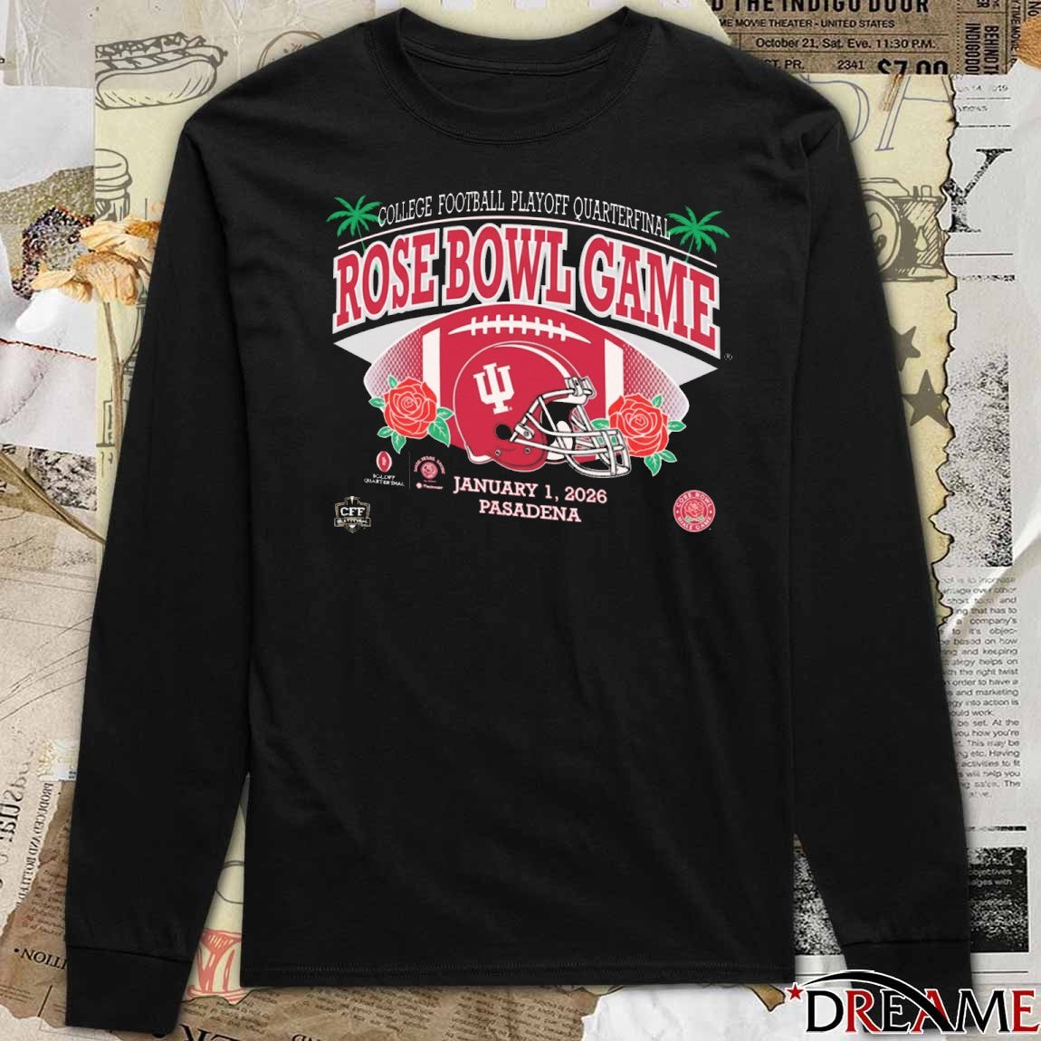 College Football Playoff Quarterfinal Rose Bowl Game Indiana Football January 1 2026 Pasadena t-shirt