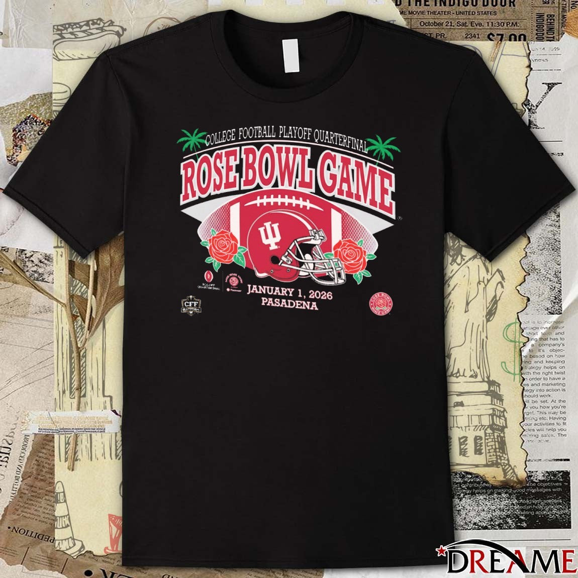College Football Playoff Quarterfinal Rose Bowl Game Indiana Football January 1 2026 Pasadena t-shirt