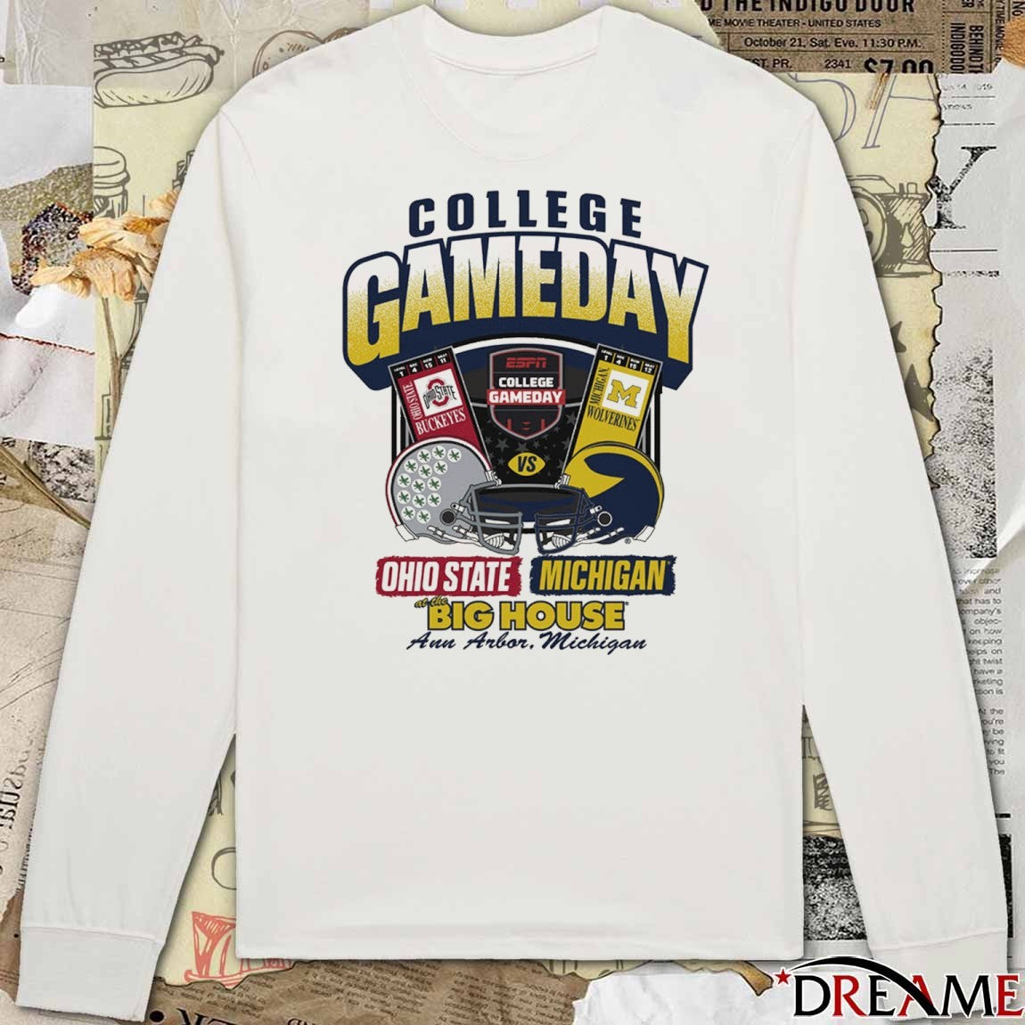 College Gameday Michigan Wolverines Vs Ohio State Live From The Big House Ann Arbor, Michigan t-shirt