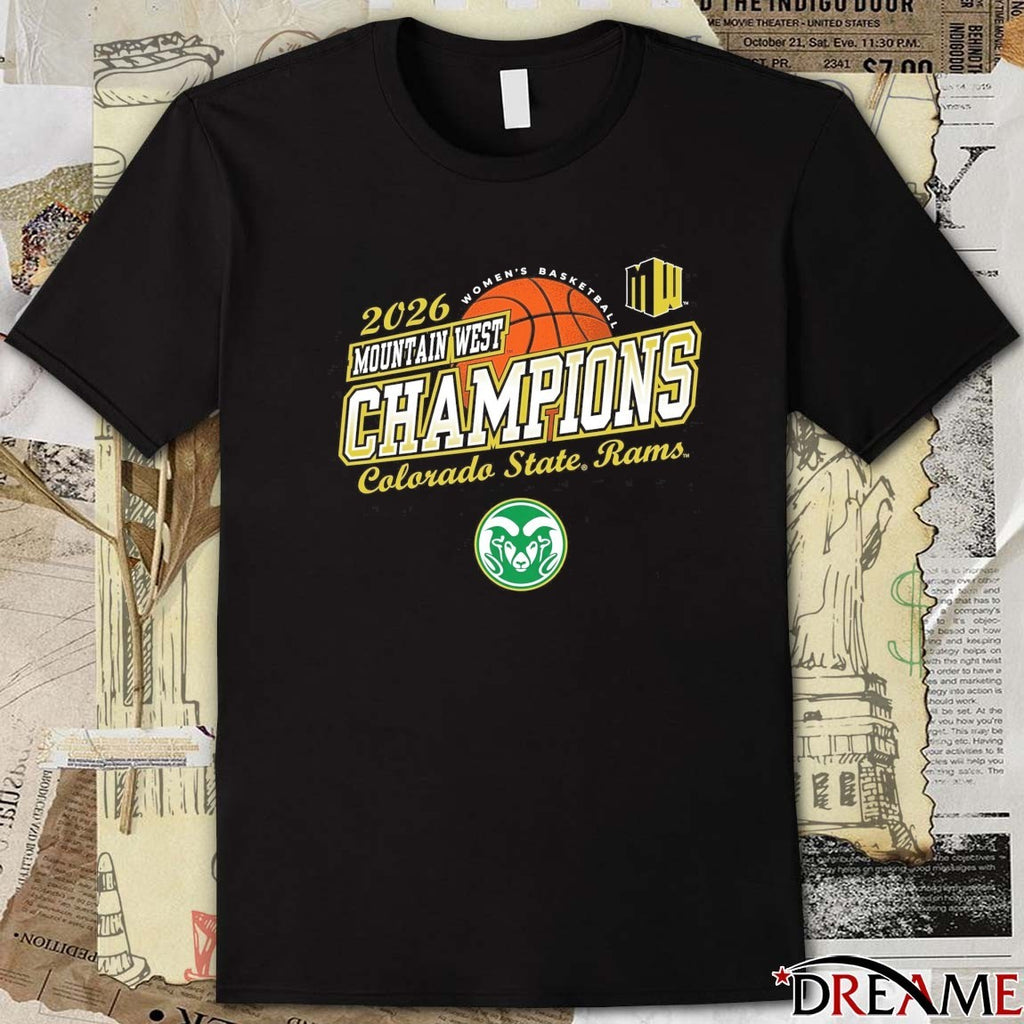 Colorado State Rams 2026 Women’s Basketball Mountain West Tournament Champions t-shirt