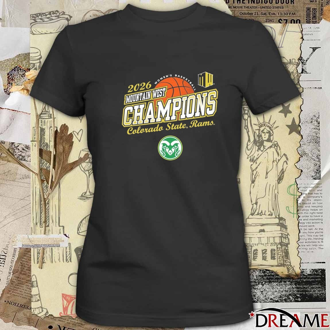 Colorado State Rams 2026 Women’s Basketball Mountain West Tournament Champions t-shirt