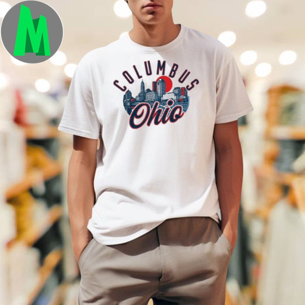Columbus Ohio USA City Skyline T-Shirt Graphic Tee