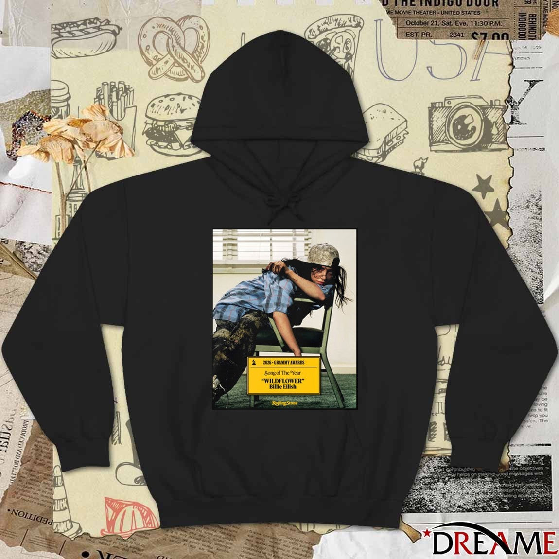 Congrats Billie Eilish Wildflower Song Of The Year 2026 Grammy Awards t-shirt