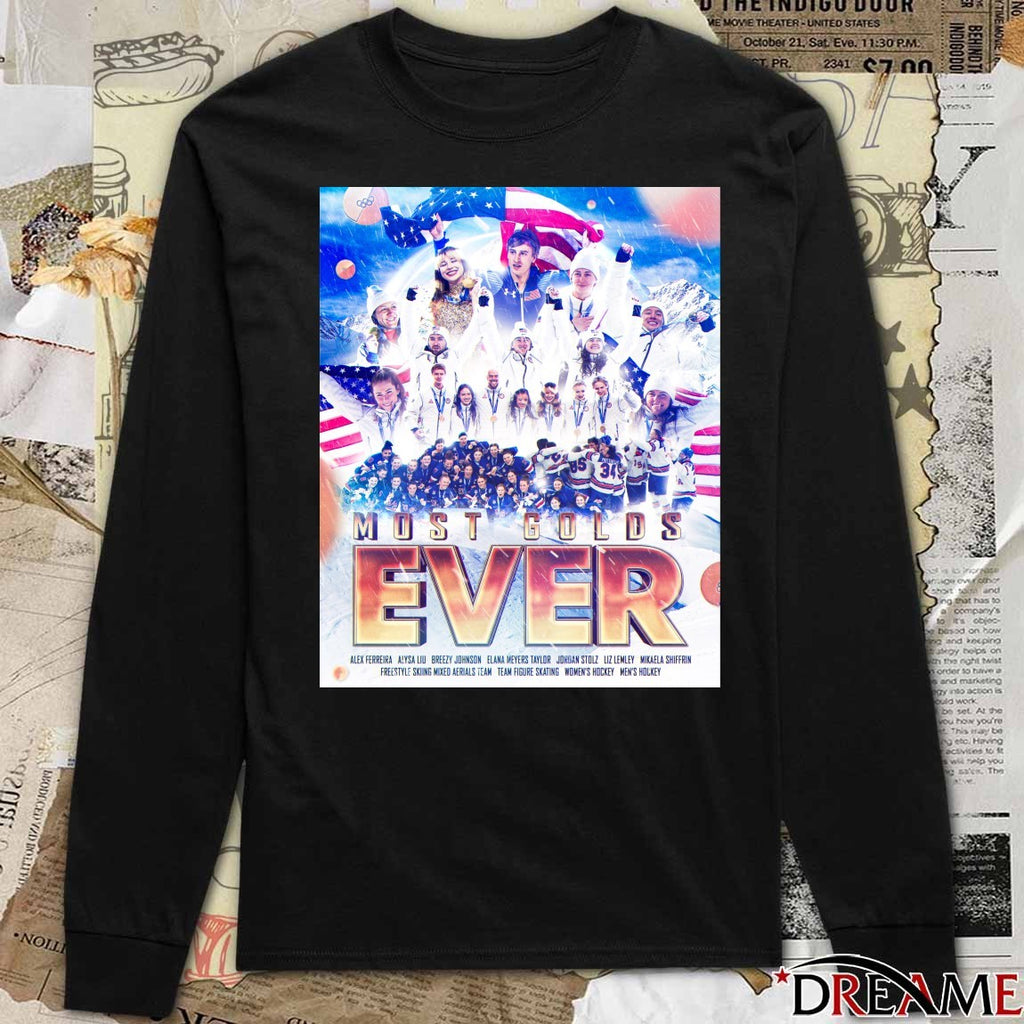 Congrats To Team USA On Winning Its Most Golds Ever At The Winter Olympics 2026 t-shirt