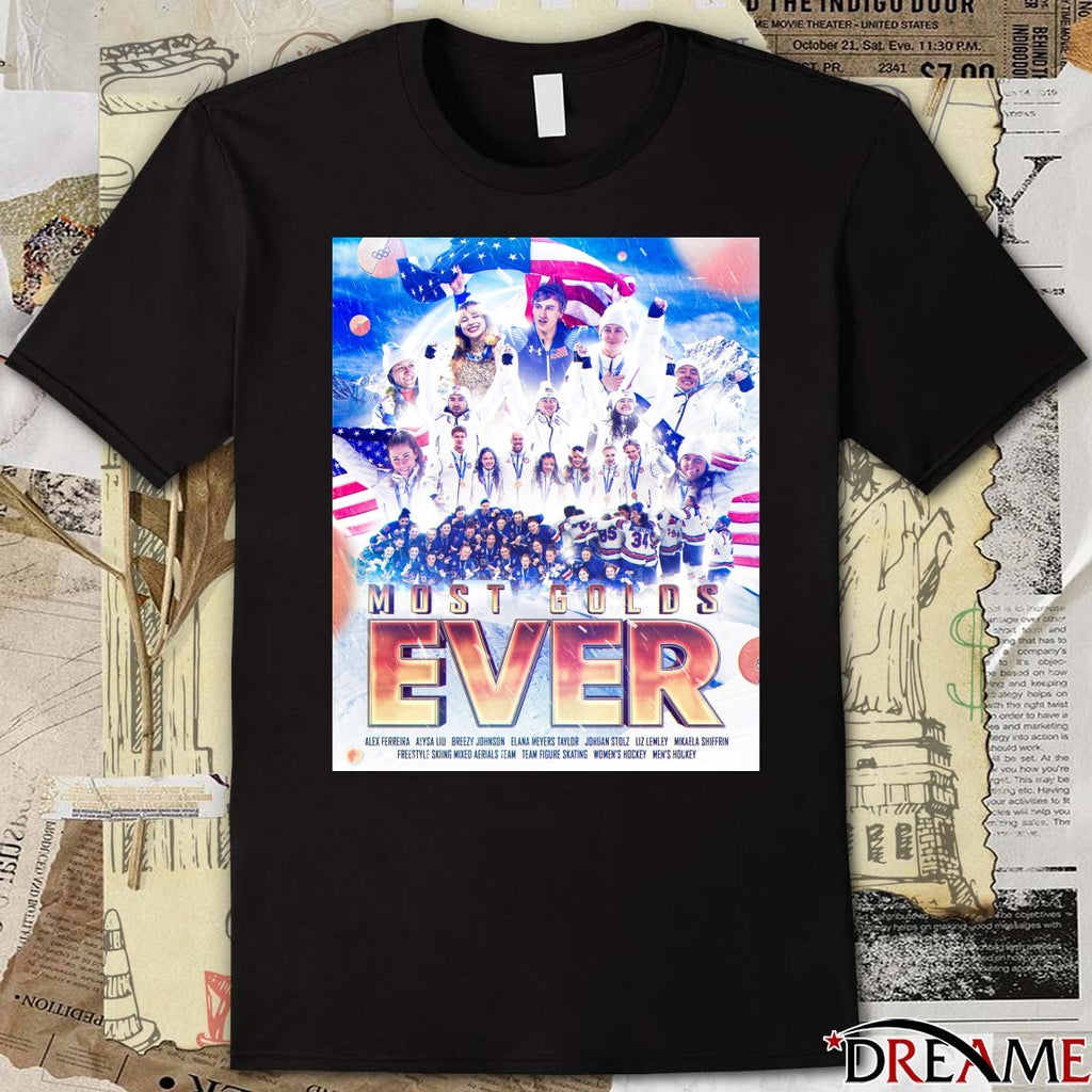 Congrats To Team USA On Winning Its Most Golds Ever At The Winter Olympics 2026 t-shirt