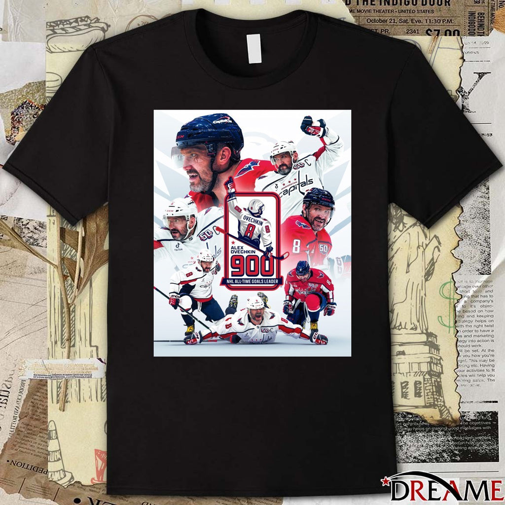 Congratulations Alex Ovechkin Is The First Player To Ever Score 900 Goals Poster t-shirt