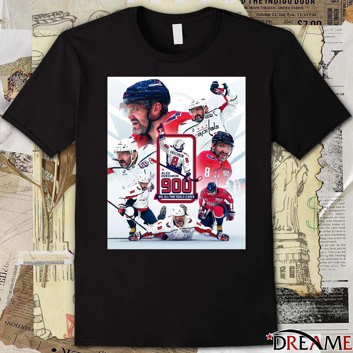 Congratulations Alex Ovechkin Is The First Player To Ever Score 900 Goals Poster t-shirt