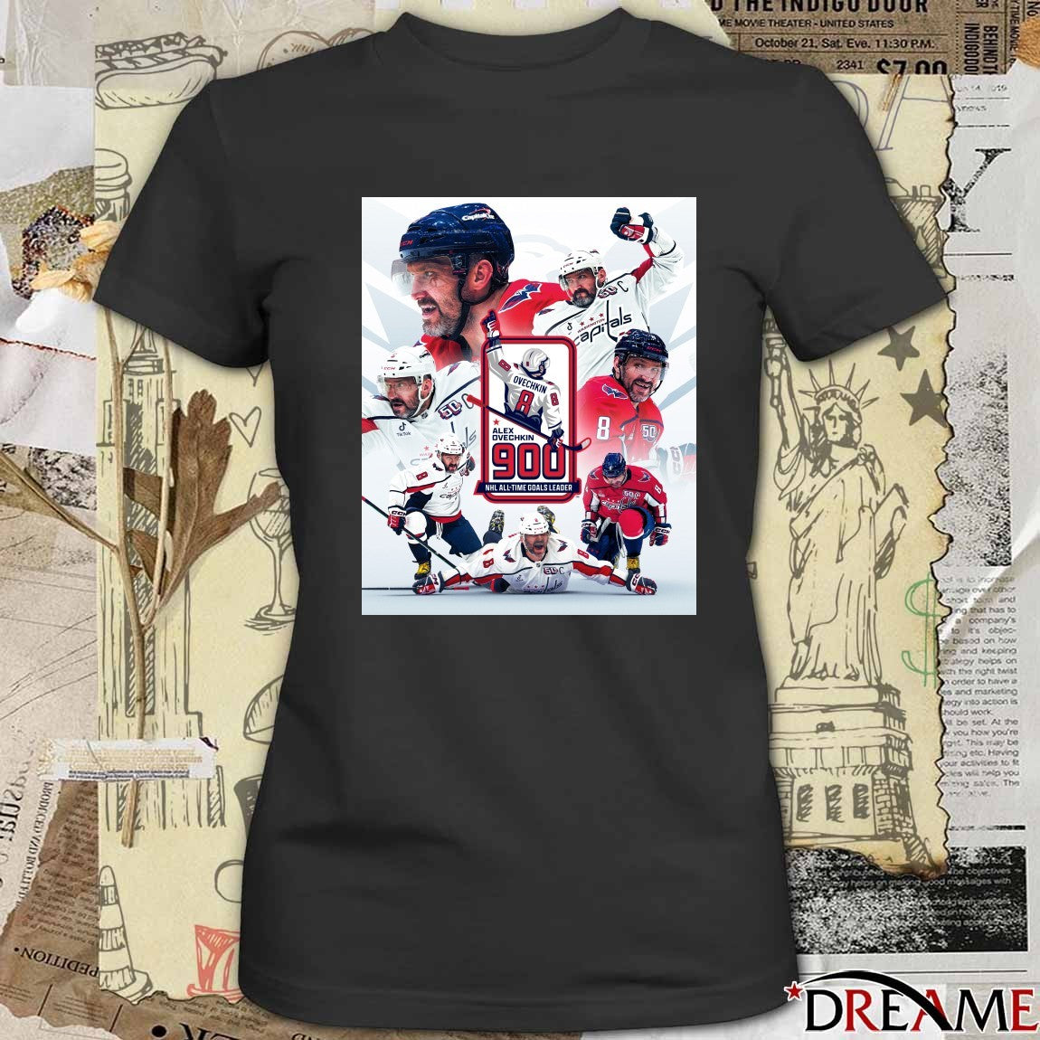 Congratulations Alex Ovechkin Is The First Player To Ever Score 900 Goals Poster t-shirt