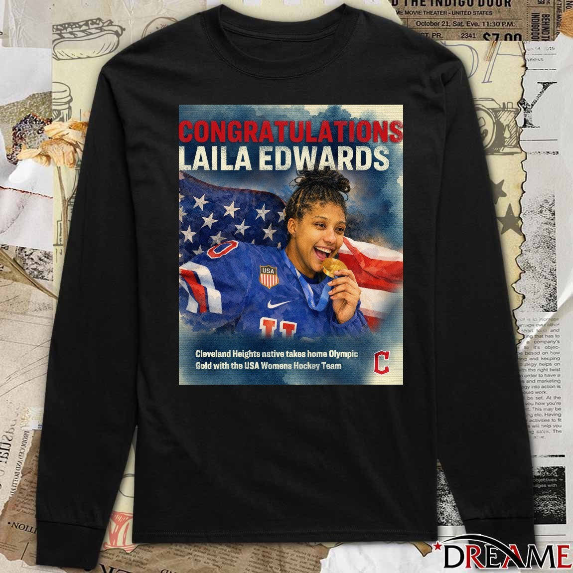 Congratulations Laila Edwards Cleveland Heights Native Takes Home Olympic Gold With The Usa Womens Hockey Team t-shirt