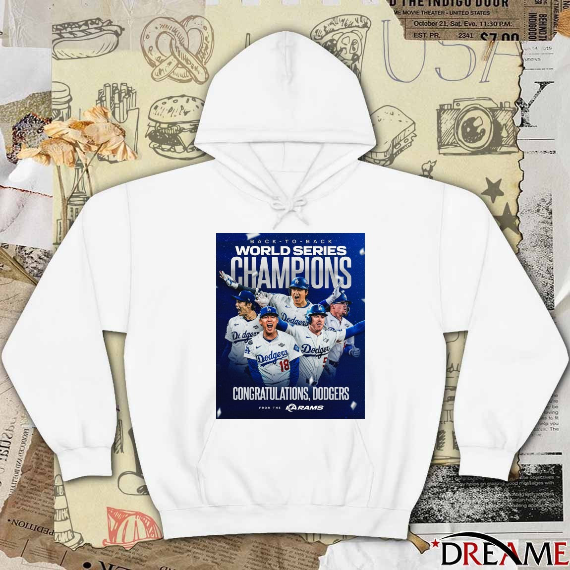Congratulations Los Angeles Dodgers Back-To-Back World Series Champions 2025 From The LA Rams Poster t-shirt