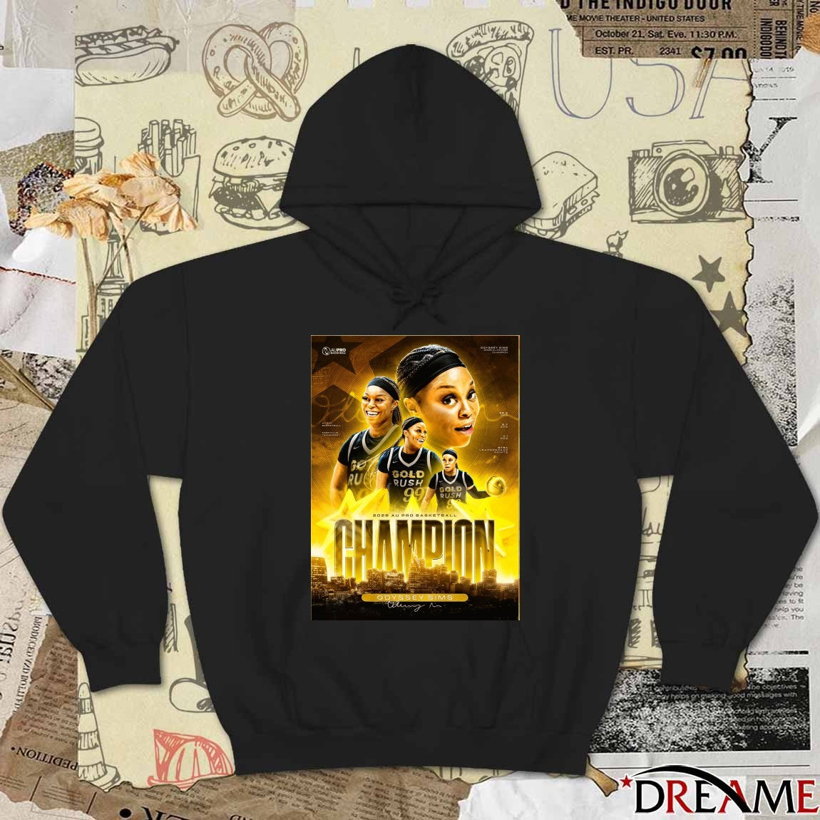 Congratulations Odyssey Sims 2026 AU Pro Basketball Champion Signature Poster t-shirt