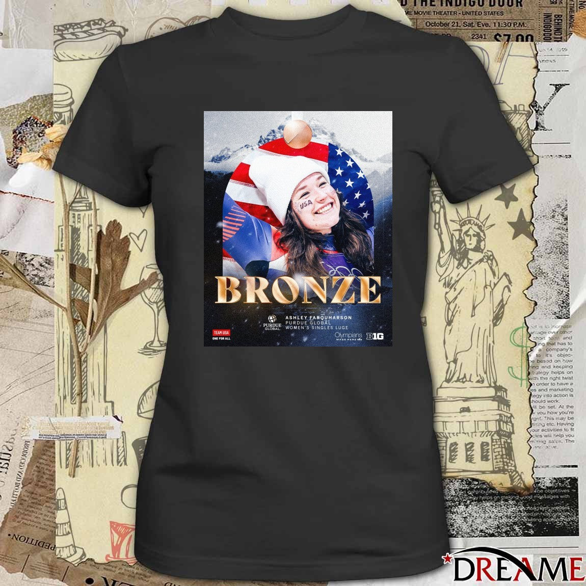 Congratulations To Ashley Farquharson Purdue Global Women’s Singles Luge Bronze Poster t-shirt