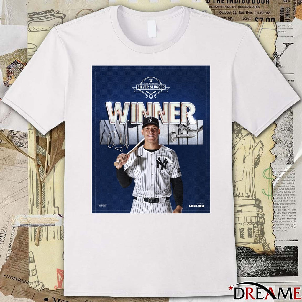 Congratulations To Yankees Aaron Judge On His Fifth Silver Slugger Award Signature Poster t-shirt