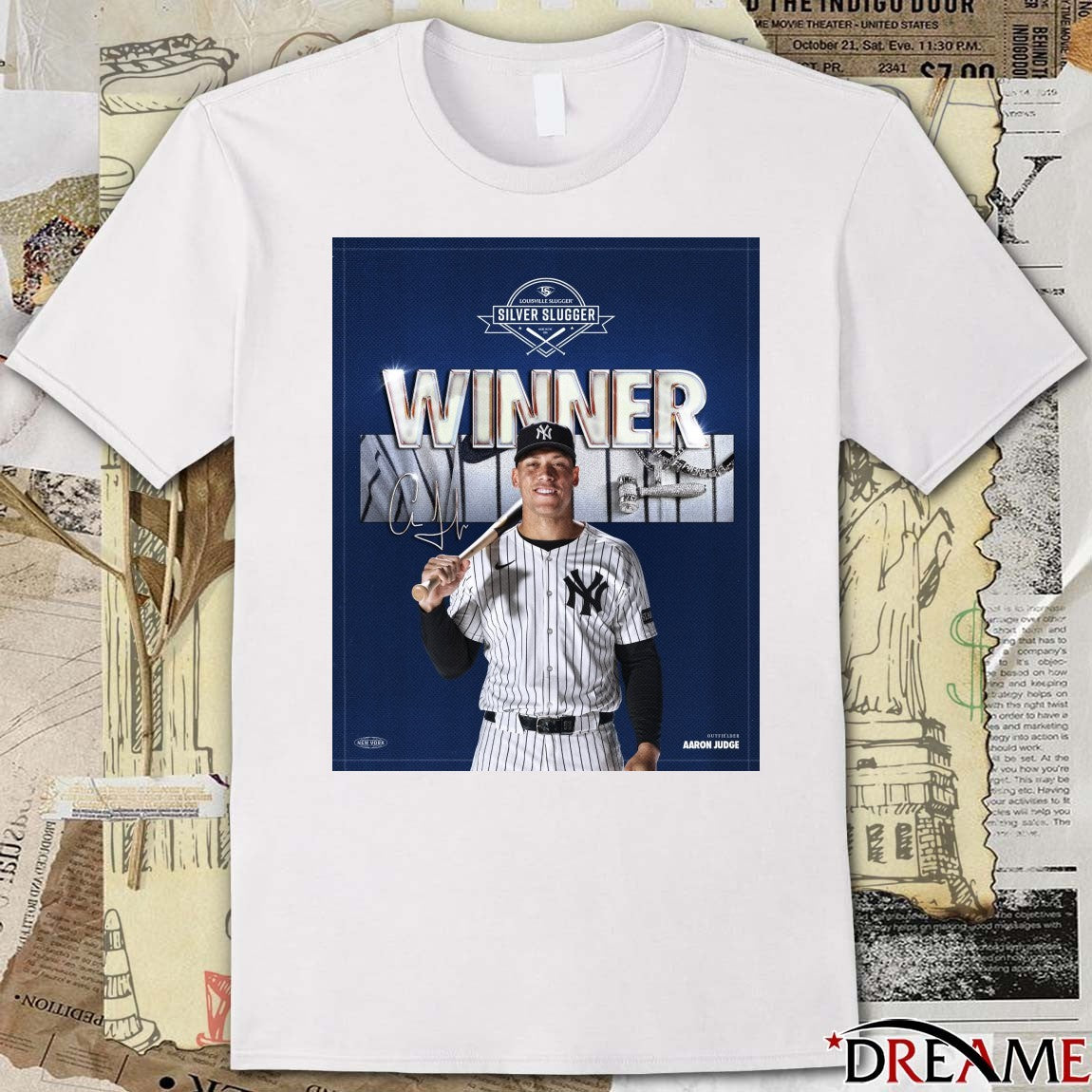 Congratulations To Yankees Aaron Judge On His Fifth Silver Slugger Award Signature Poster t-shirt