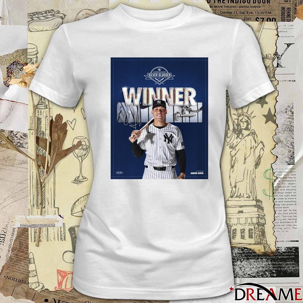 Congratulations To Yankees Aaron Judge On His Fifth Silver Slugger Award Signature Poster t-shirt