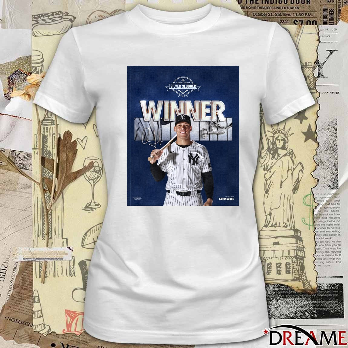 Congratulations To Yankees Aaron Judge On His Fifth Silver Slugger Award Signature Poster t-shirt