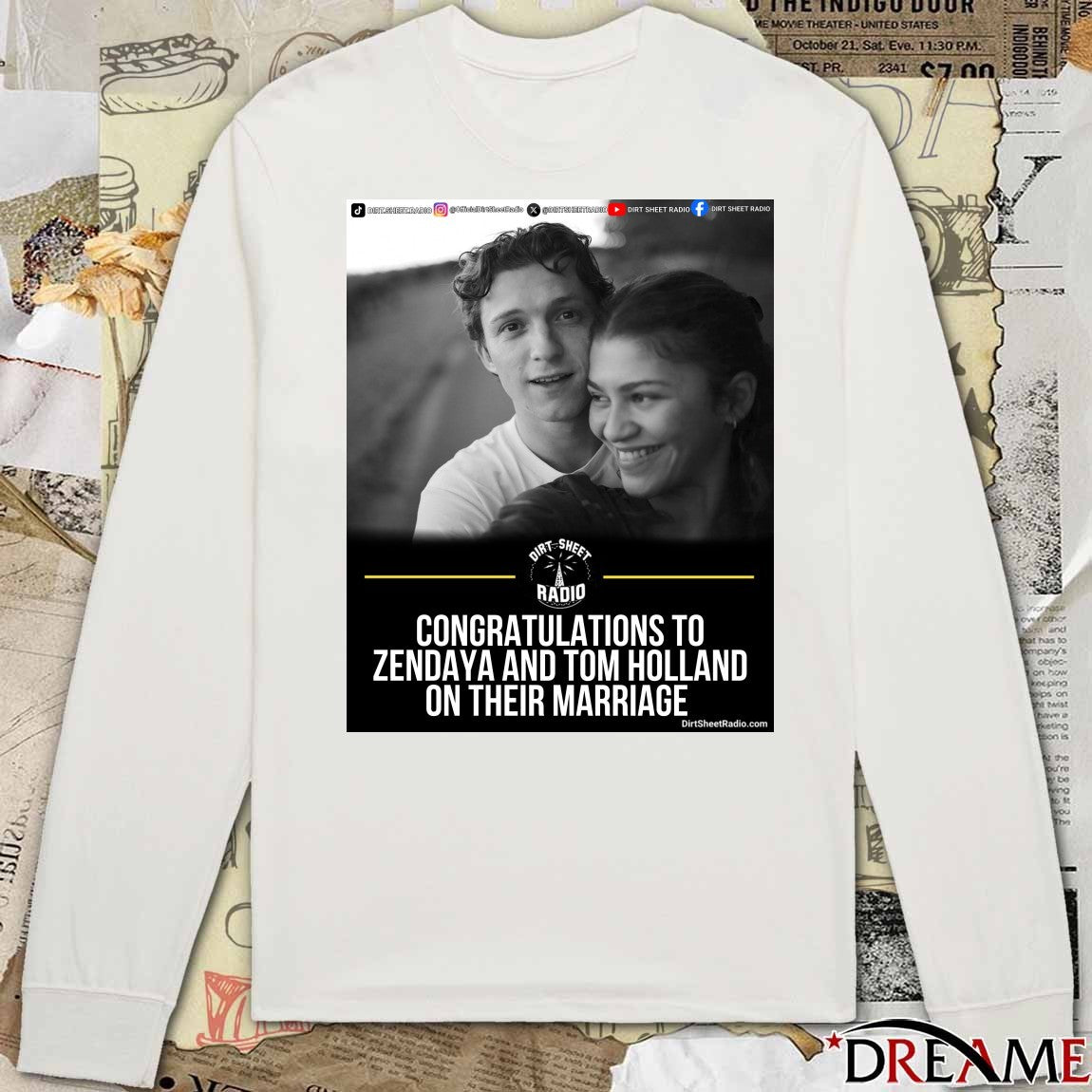 Congratulations To Zendaya And Tom Holland On Their Marriage t-shirt