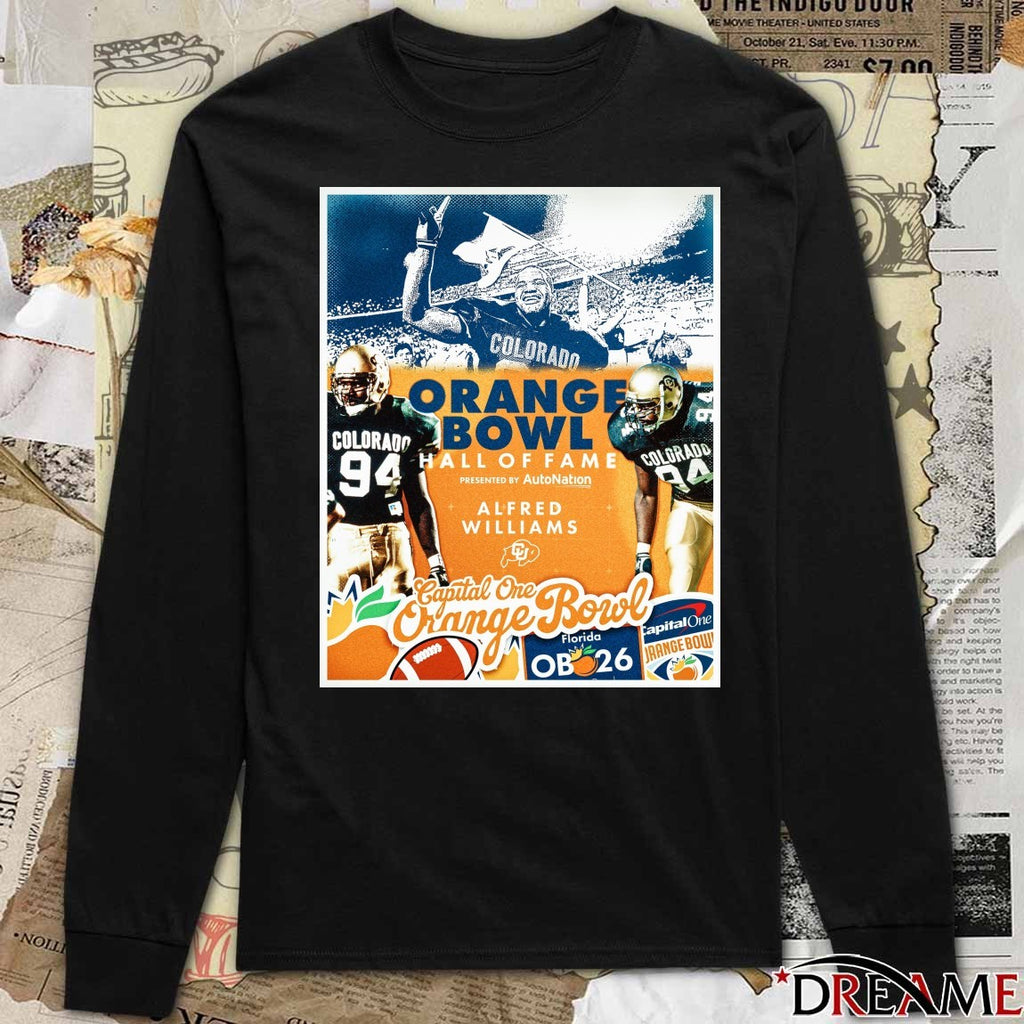 Congratulations to Alfred Williams, Orange Bowl Hall of Fame inductee 2025 Poster t-shirt