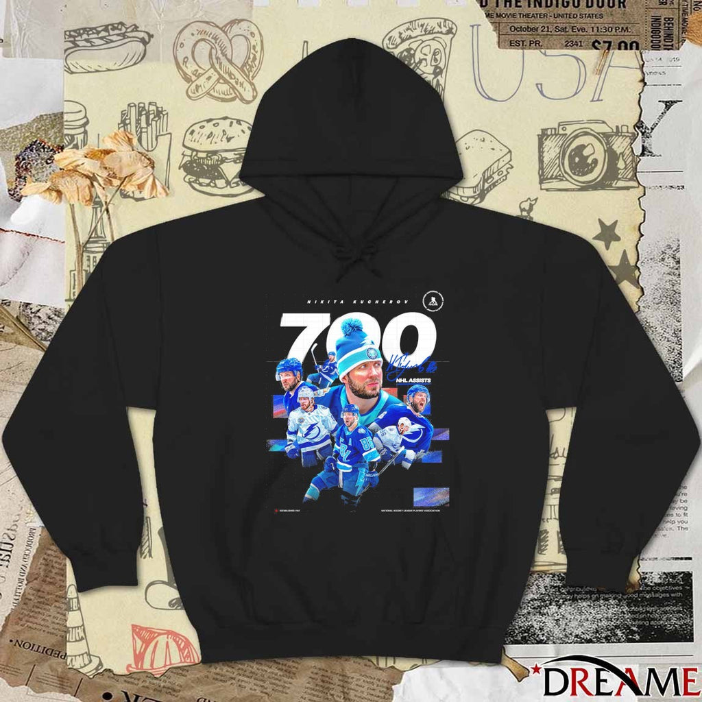 Congratulations to Nikita Kucherov Tampa Bay Lightning 700 NHL Assists Signature t-shirt