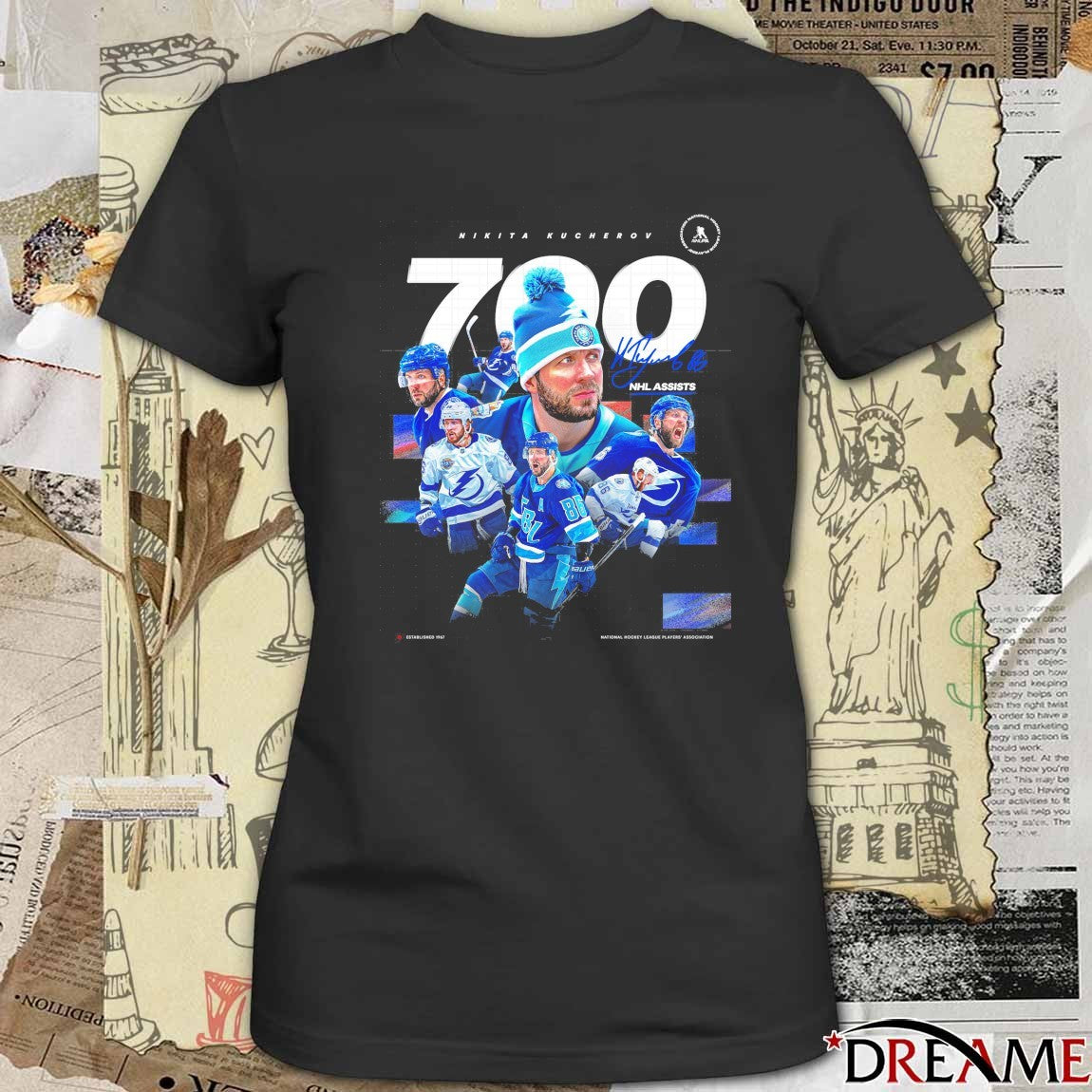 Congratulations to Nikita Kucherov Tampa Bay Lightning 700 NHL Assists Signature t-shirt