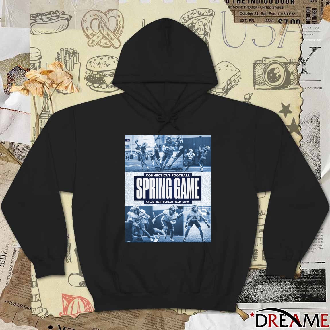 Connecticut Football Spring Game April 11 2026 Rentschler Field Poster t-shirt