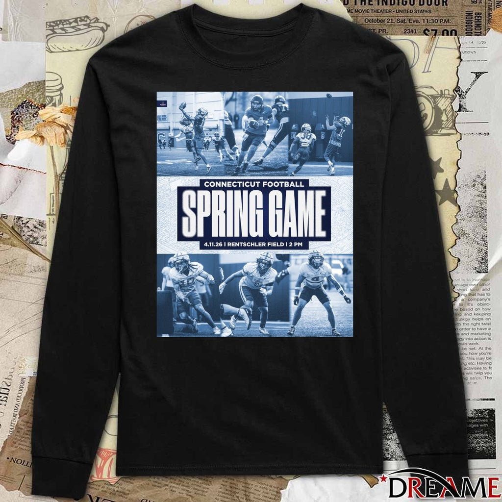 Connecticut Football Spring Game April 11 2026 Rentschler Field Poster t-shirt