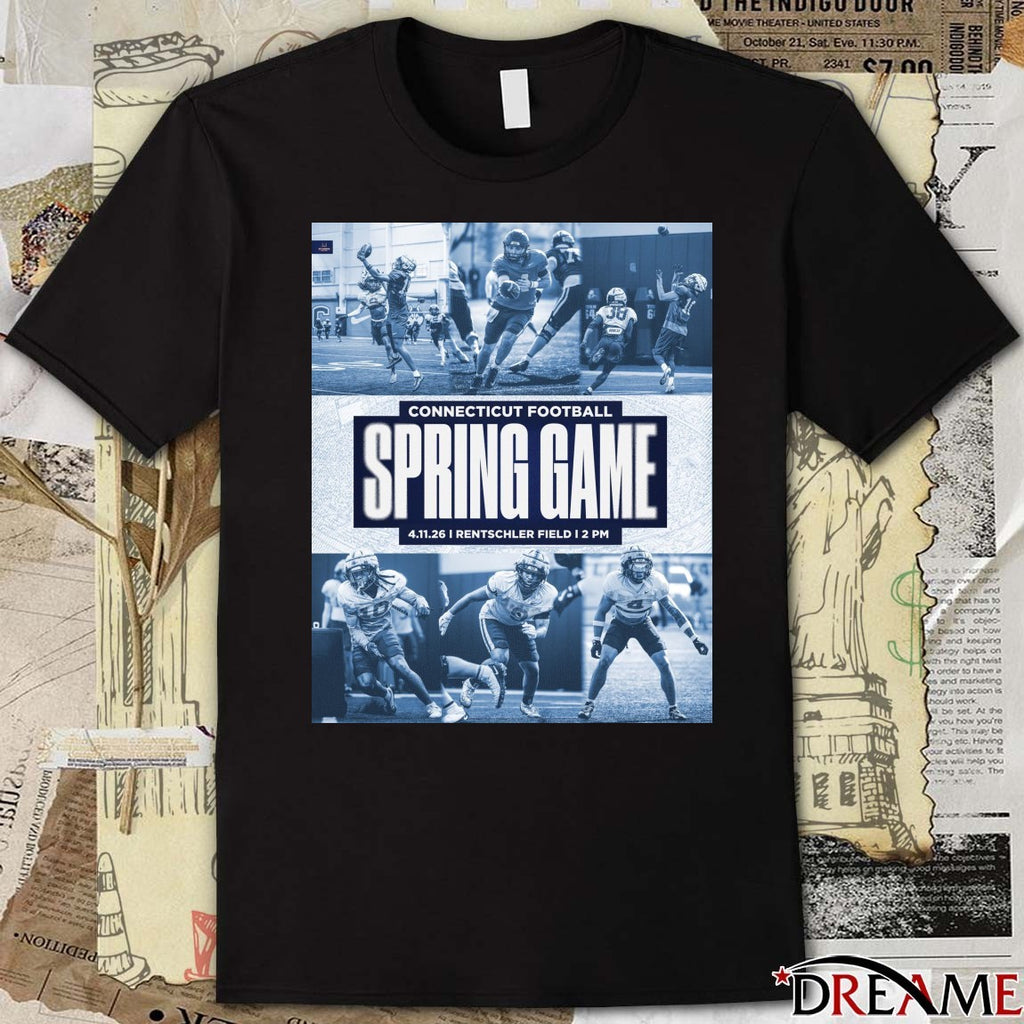 Connecticut Football Spring Game April 11 2026 Rentschler Field Poster t-shirt