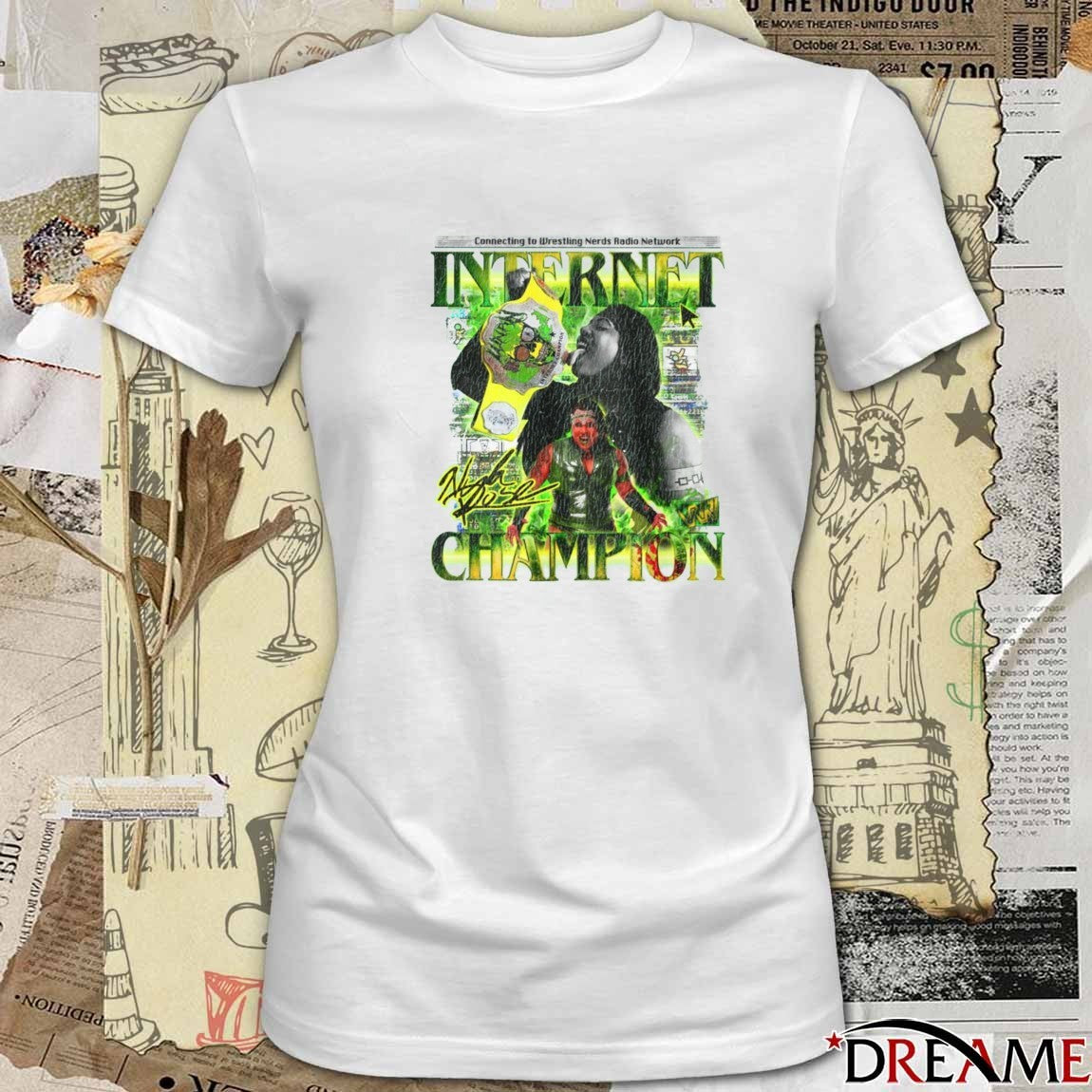 Connecting To Wrestling Nerds Radio Network Internet Champion Signature t-shirt