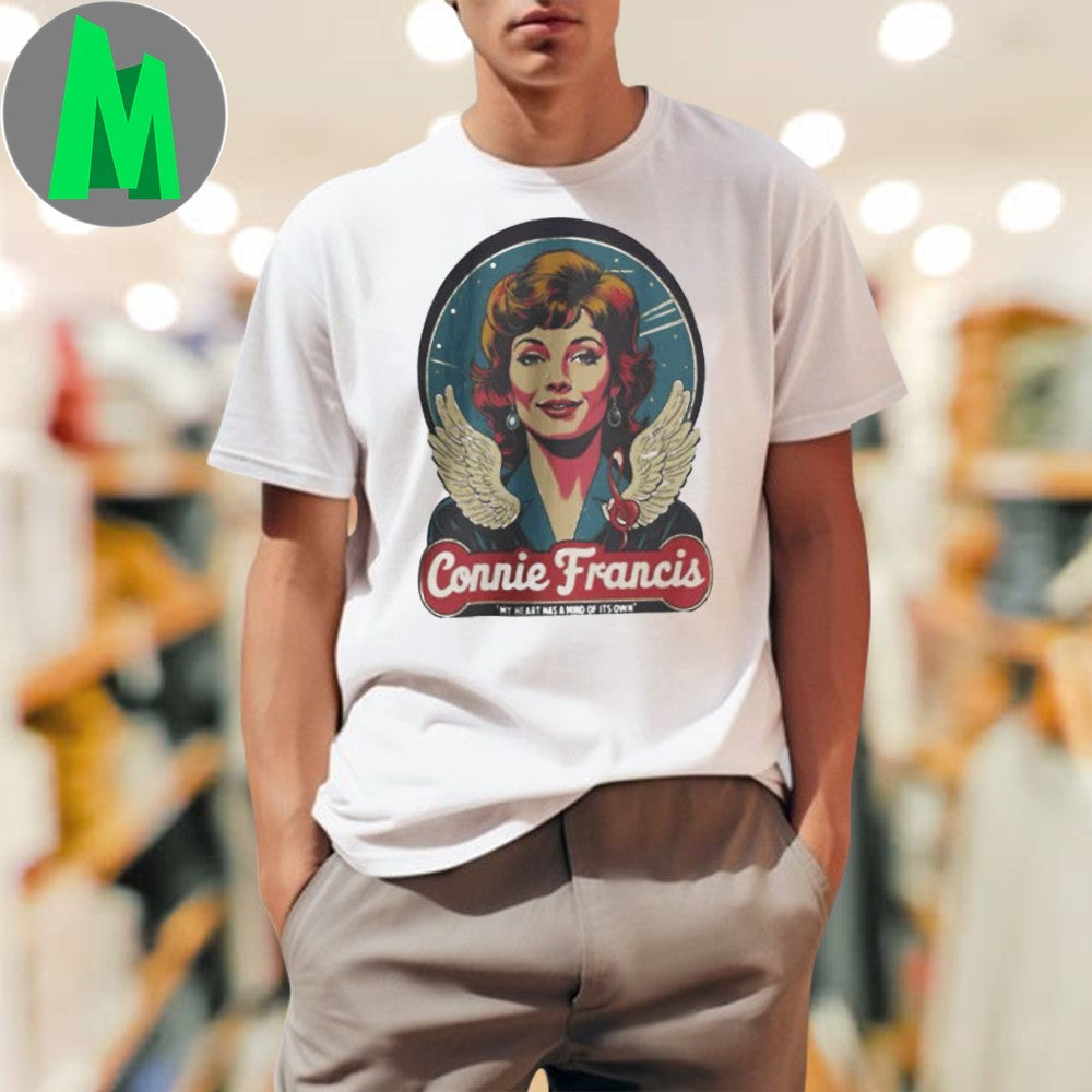 Connie Francis My Heart Has A Mind Of Its Own Angel Shirt