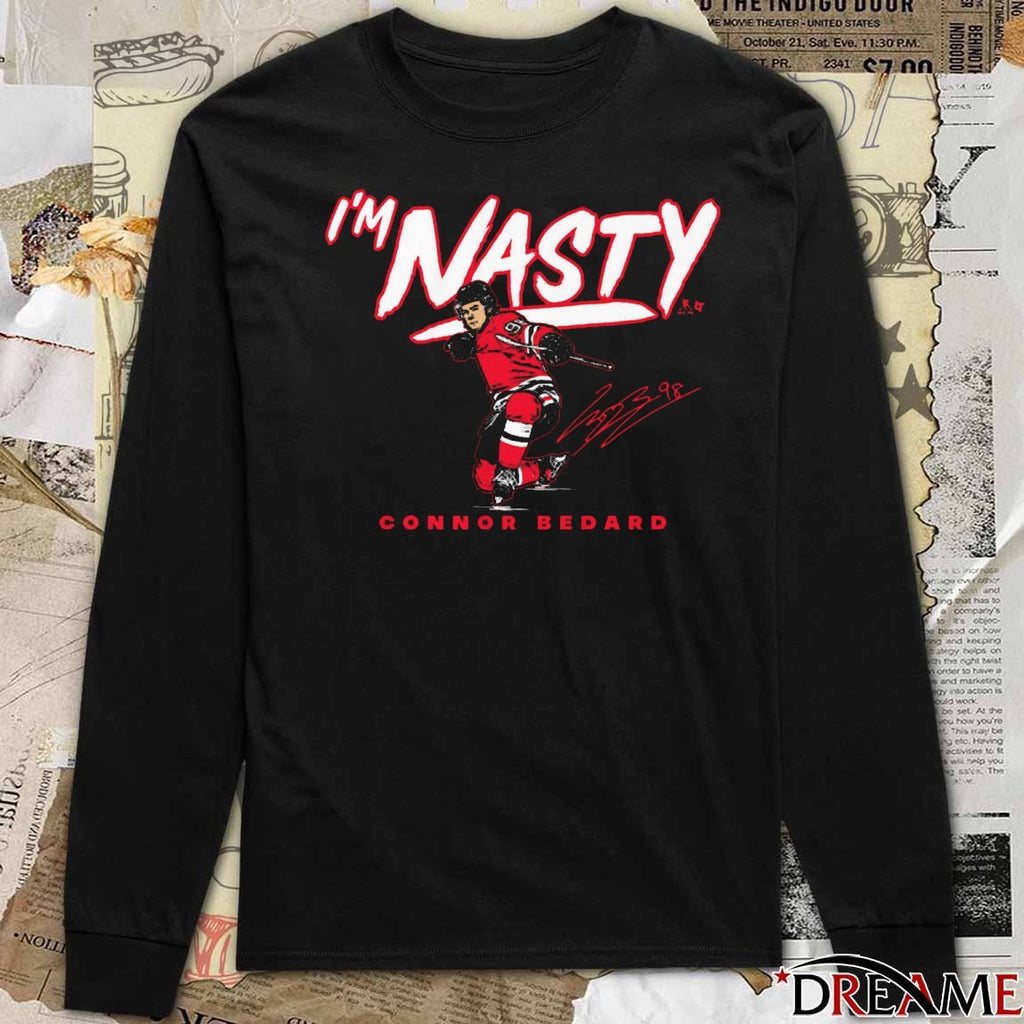 Connor Bedard I’m Nasty Chicago Blackhawks Signature t-shirt