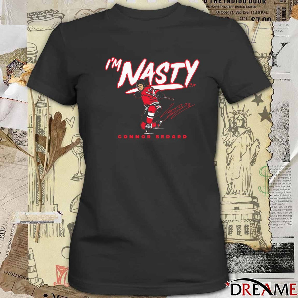 Connor Bedard I’m Nasty Chicago Blackhawks Signature t-shirt