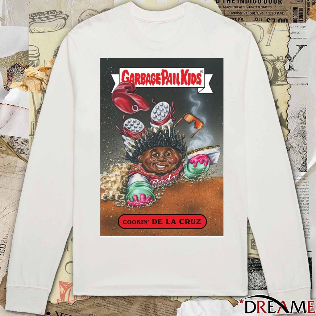 Cookin’ Elly De La Cruz Garbage Pail Kids Cincinnati Reds MLB card t-shirt