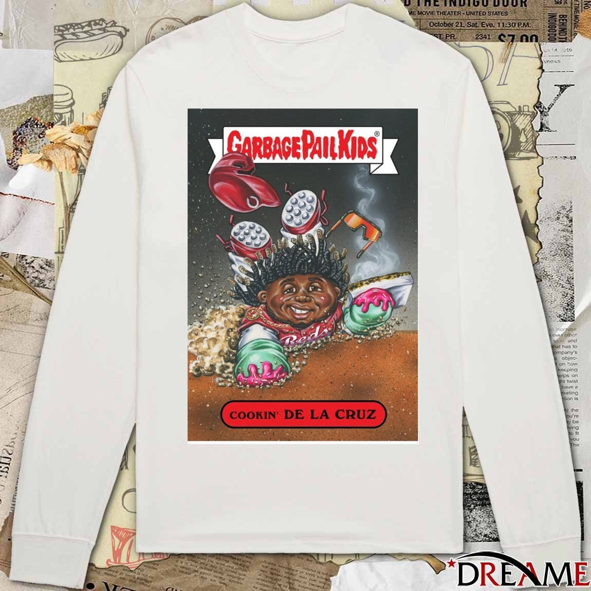 Cookin’ Elly De La Cruz Garbage Pail Kids Cincinnati Reds MLB card t-shirt