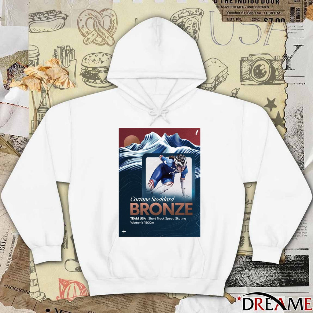 Corinne Stoddard BRONZE TEAM USA Short Track Speed Skating Women’s 1500m t-shirt