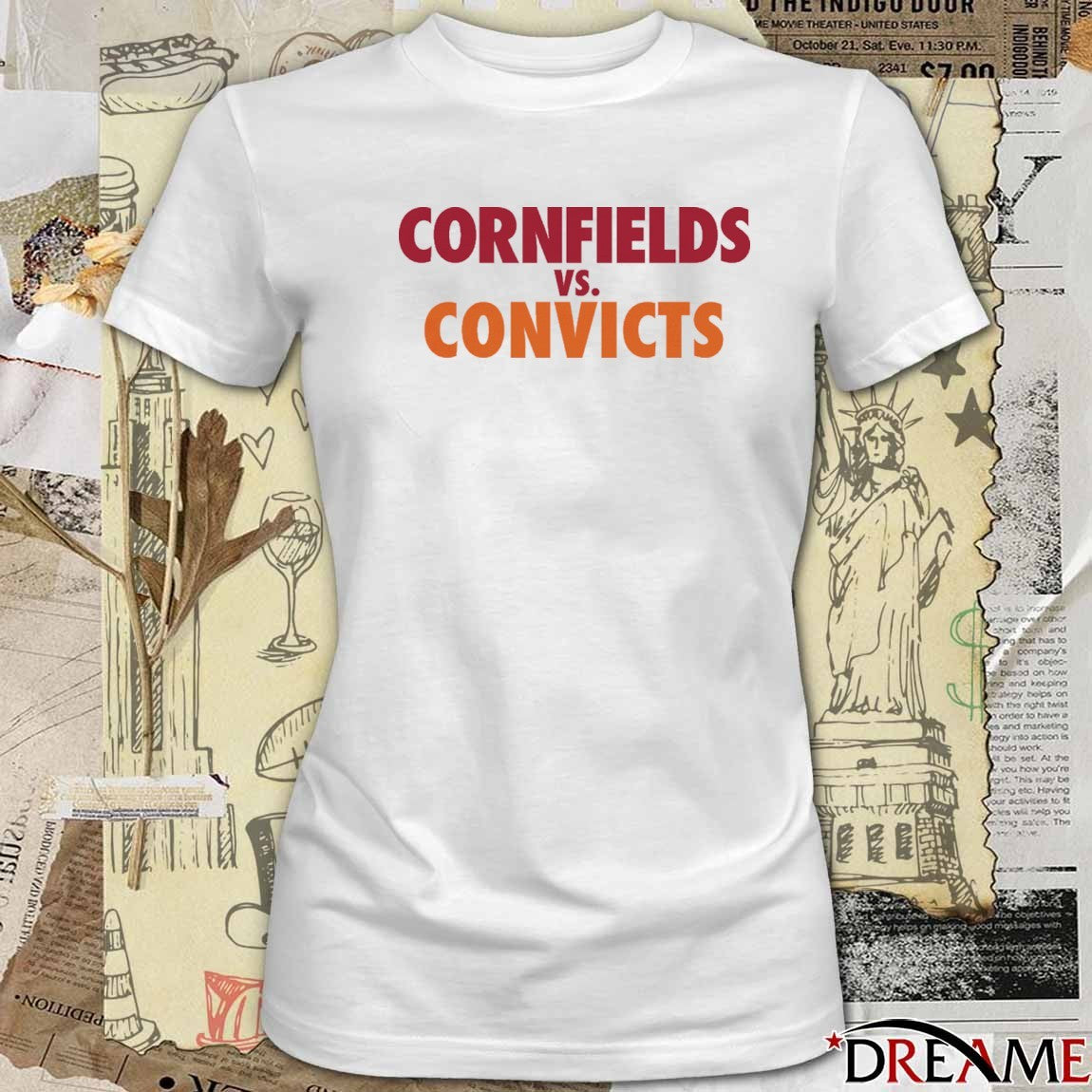 Cornfields vs Convicts The Championship Parody t-shirt