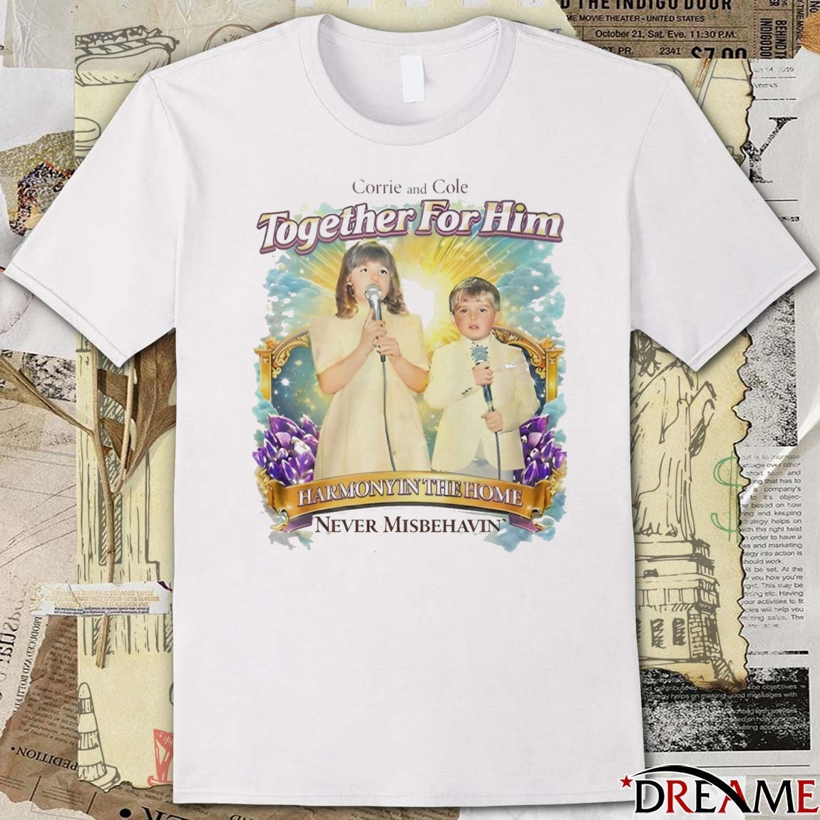 Corrie And Cole Together For Him Harmony In The Home Never Misbehavin’ Family Collection t-shirt