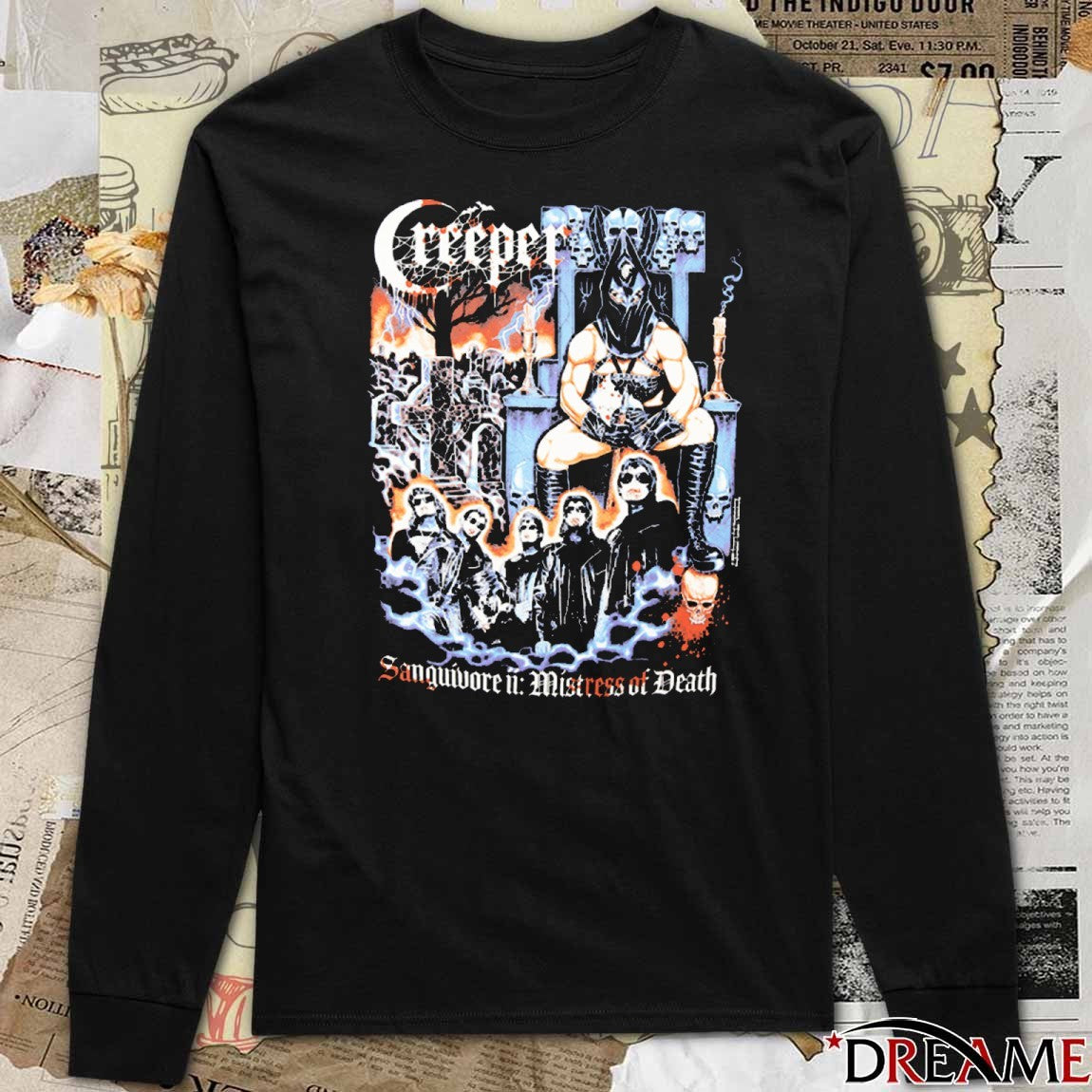 Creeper Sanguivore Mistress Of Death Comic Con 2025 t-shirt