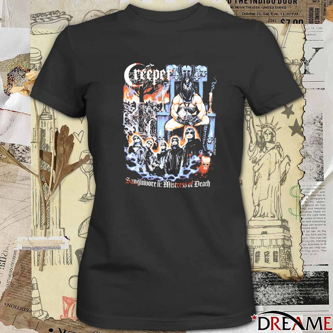 Creeper Sanguivore Mistress Of Death Comic Con 2025 t-shirt