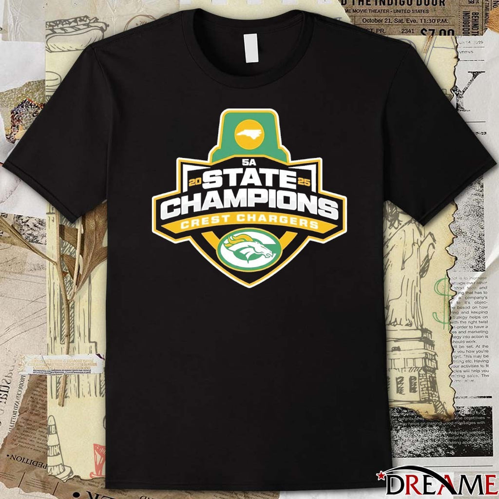 Crest Chargers NC 5A State Champions 2025 t-shirt