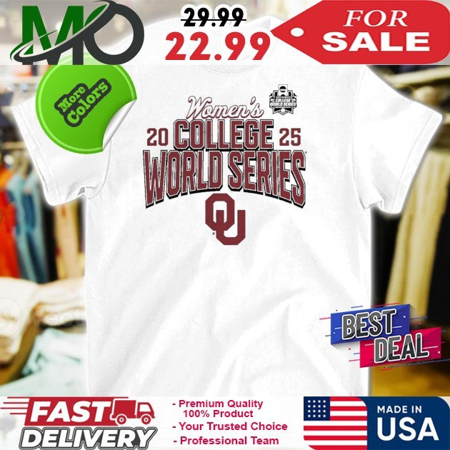 Crimson Oklahoma Sooners 2025 NCAA Softball Women’s College World Series Fan Cut Off Logo Shirt