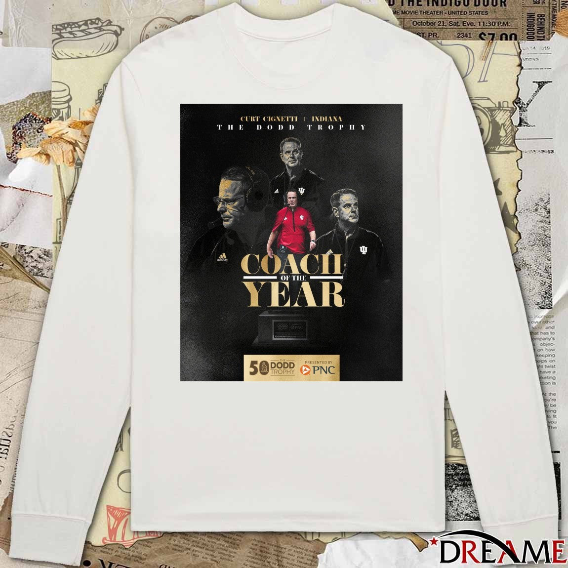 Curt Cignetti Indiana 2025 The Dodd Trophy Coach Of The Year Poster t-shirt