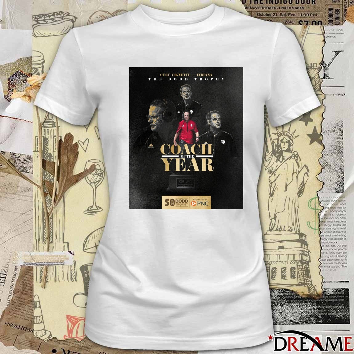 Curt Cignetti Indiana 2025 The Dodd Trophy Coach Of The Year Poster t-shirt