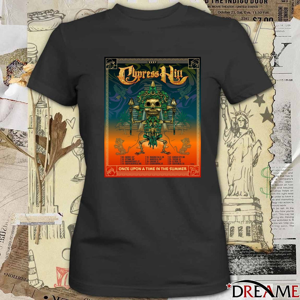 Cypress Hill Once Upon A Time In The Summer Tour Celebrating 35 Years Of The Band Poster t-shirt